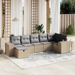 Gartensitzgruppe K1861(7-tlg) Beige - Massivholz - 69 x 62 x 62 cm