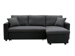 Schlafsofa GAZUR Schwarz - Textil - 148 x 84 x 223 cm