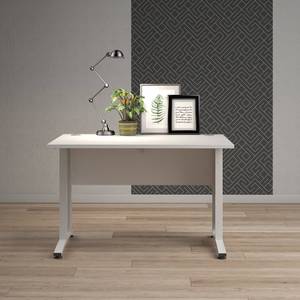 Schreibtisch in weißer Holzoptik Weiß - Holzwerkstoff - 80 x 75 x 120 cm