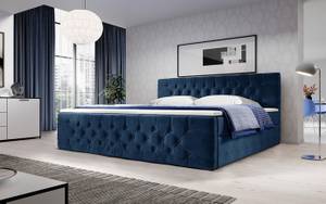 Boxspringbett Velutto Blau - Breite: 160 cm - H3