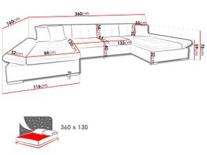 Ecksofa Alia Cord Beige