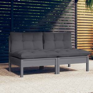 Gartensofa (2er Set) 3012376 Grau