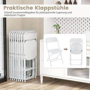 Klappstühle ZB33134IT-6DE(4er Set) Weiß - Metall - 45 x 82 x 48 cm