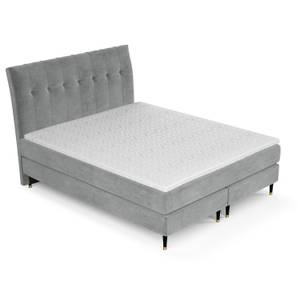 Boxspringbett Eola II Taschenfeder Grau - Breite: 120 cm