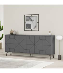 Sideboard Dune Grau - Holzwerkstoff - 35 x 78 x 184 cm