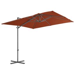 Parasol en porte-à-faux Brun rouge - 250 x 247 x 250 cm