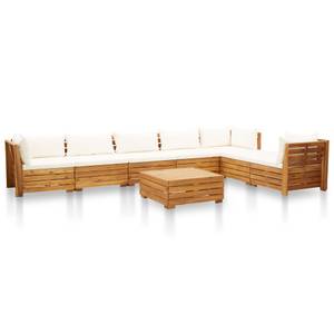 Gartenmöbel-Set (8-teilig) Cremeweiß