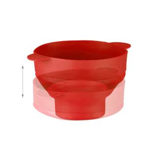 1 x Popcorn Maker Silikon Mikrowelle rot Rot - Kunststoff - 26 x 15 x 26 cm