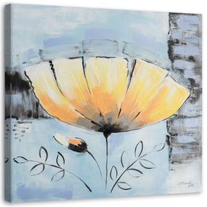 Bild auf leinwand Gelbe Blume wie gemalt 40 x 40 cm