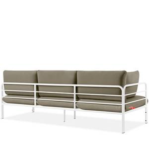 Gartensofa RAMBE Beige - Weiß - Breite: 225 cm