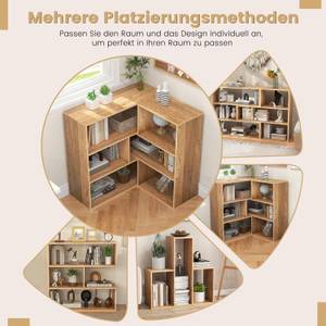 Bücherregal ON32835-3 Braun - Holzwerkstoff - 30 x 84 x 84 cm