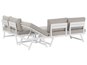 Lounge Set COCCORINO 2-tlg Grau - Taupe - Weiß