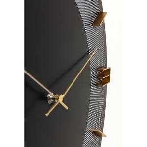 Wanduhr Leonardo Schwarz - Holzwerkstoff - Metall - 49 x 49 x 5 cm