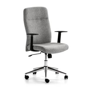 Fauteuil de Bureau Sam, Tissu Gris Clair Gris - Textile - 60 x 98 x 62 cm