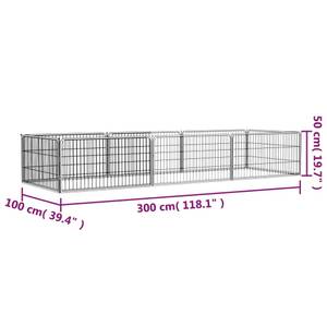 Hundelaufstall 3115967 100 x 50 x 300 cm