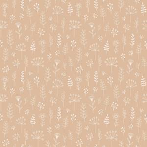 Tapete Blumenmuster 7353 Orange - Naturfaser - Textil - 53 x 1005 x 1005 cm