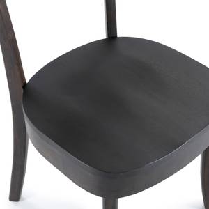 Ensemble table et 4 chaises Nala Noir - Bois massif - 80 x 75 x 80 cm