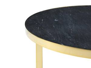 Table basse ROBURTA Noir - Pierre - 80 x 40 x 80 cm