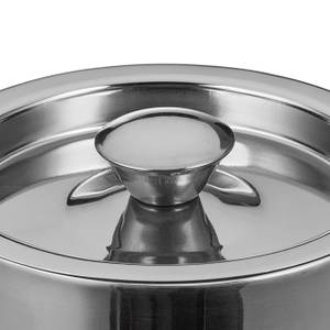 Eiswürfelbehälter aus Edelstahl Schwarz - Silber - Metall - 17 x 26 x 15 cm