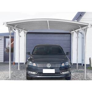 Design Carport FALO - Weiß Weiß - Metall - 300 x 240 x 505 cm