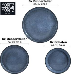 VIDA Keramik Geschirr-Set 18tlg Blau