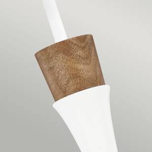 Lampe à suspension MACIA Blanc - Bois manufacturé - Métal - 48 x 175 x 48 cm