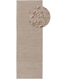 Wollteppich Lana Beige - Naturfaser - 70 x 1 x 200 cm