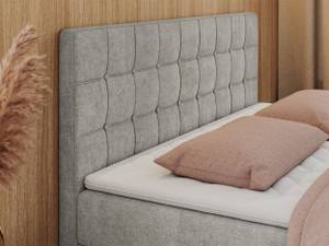 Boxspringbett CARMEN Platingrau - Breite: 120 cm - H4 - Textil