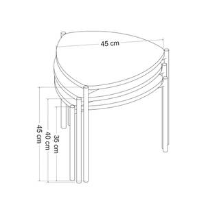 Satztisch Glamsbjerg Metall - 45 x 45 x 45 cm