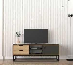 TV Lowboard Dolores Anthrazit Safir Grau - Holzwerkstoff - 150 x 53 x 35 cm