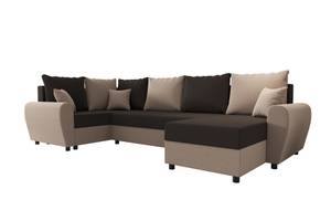 Ecksofa FION-LONG Beige - Braun - Holzwerkstoff - 305 x 89 x 140 cm