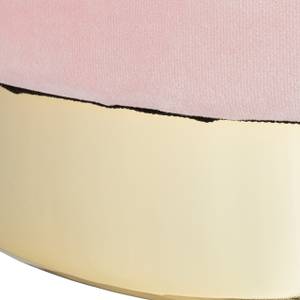 Samthocker rosa Gold - Pink - Papier - Kunststoff - Textil - 37 x 41 x 37 cm