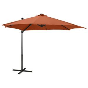 Parasol en porte-à-faux Marron - Textile - 300 x 238 x 300 cm