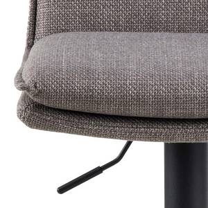 Flynn tabouret de bar marron. lot de 2 Tissu / Fer - Gris-brun / Noir