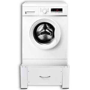 Waschmaschinensockel Weiß - Metall - 54 x 31 x 63 cm