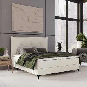 Boxspringbett Menzzo Creme - Breite: 120 cm