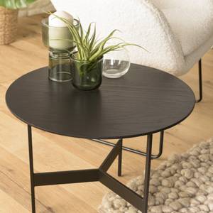 Table basse ronde noire 50x50cm Noir - Métal - 50 x 38 x 50 cm