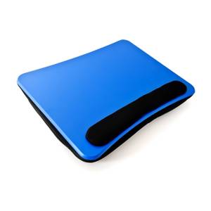 Laptopkissen mit Handauflage Blau Schwarz - Blau - Holzwerkstoff - Kunststoff - Textil - 34 x 8 x 46 cm