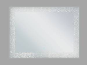 Badezimmerspiegel NEXON Silber - Glas - 80 x 60 x 4 cm