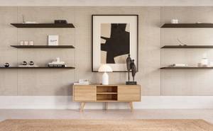 TV-Schrank Solid Naturfaser - Massivholz