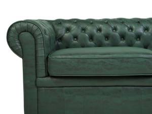 Canapé chesterfield CHESTERFIELD Vert - Chêne foncé - 195 x 70 x 76 cm