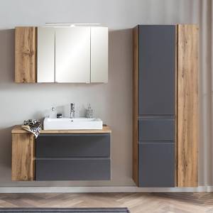 Badmöbel Set VASTO-GREY (3-tlg.) Braun - Holzwerkstoff - 185 x 200 x 47 cm