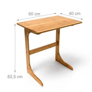 Table de lit table d'appoint laptop Marron - Bambou - 60 x 63 x 40 cm