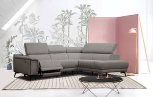 Relax-Ecksofa 3-Sitzer Matera Braun - Ecke davorstehend rechts - Longchair davorstehend rechts - Ottomane davorstehend rechts