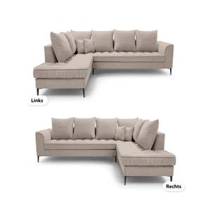 Ecksofa Eckcouch Vivian L Form Couch Beige - Ecke davorstehend links