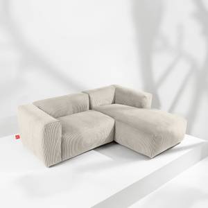 Ecksofa BUFFO 4-Sitzer Creme - Breite: 237 cm - Armlehne beidseitig montierbar - Ecke davorstehend rechts - Ottomane davorstehend rechts