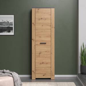 Kleiderschrank Follow Braun - Holz teilmassiv - 35 x 199 x 62 cm