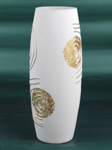Vase en verre peint à la main Beige - Verre - 14 x 40 x 14 cm