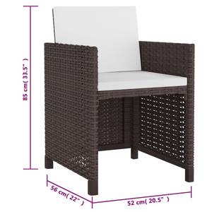 Gartenmöbel-Set Braun - Polyrattan - 109 x 74 x 109 cm