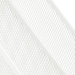 Range-revues avec 2 compartiments blanc Blanc - Métal - 15 x 32 x 25 cm